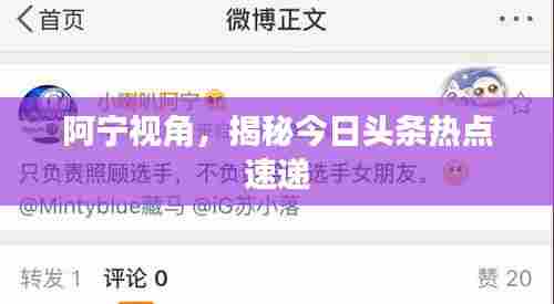 阿宁视角，揭秘今日头条热点速递