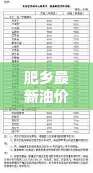 肥乡最新油价动态，今日油价表消息一览，钱包必备资讯！