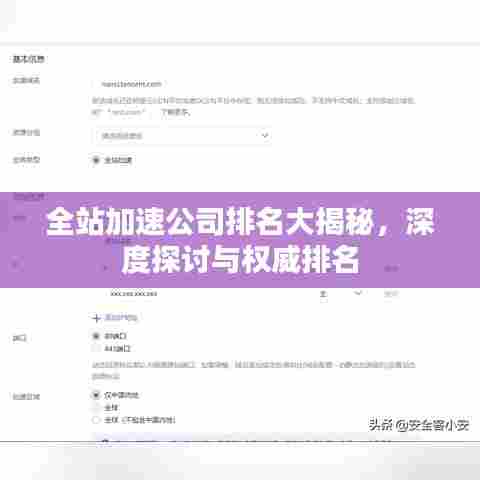 全站加速公司排名大揭秘，深度探讨与权威排名
