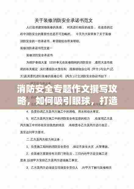 消防安全专题作文撰写攻略，如何吸引眼球，打造佳作！