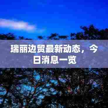 瑞丽边贸最新动态，今日消息一览