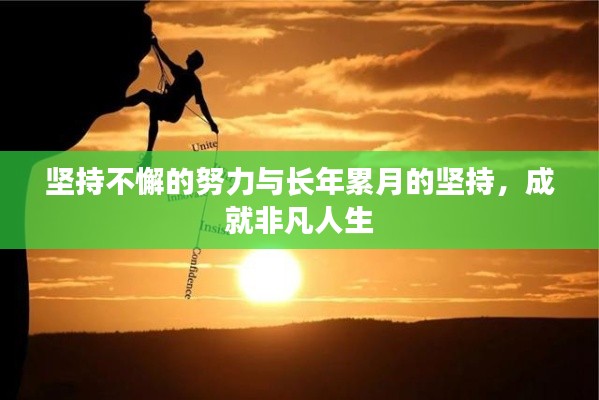 坚持不懈的努力与长年累月的坚持，成就非凡人生