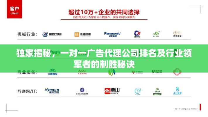 独家揭秘，一对一广告代理公司排名及行业领军者的制胜秘诀