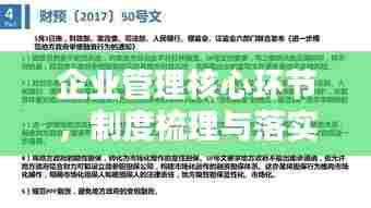 企业管理核心环节,制度梳理与落实监督