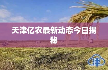 天津亿农最新动态今日揭秘