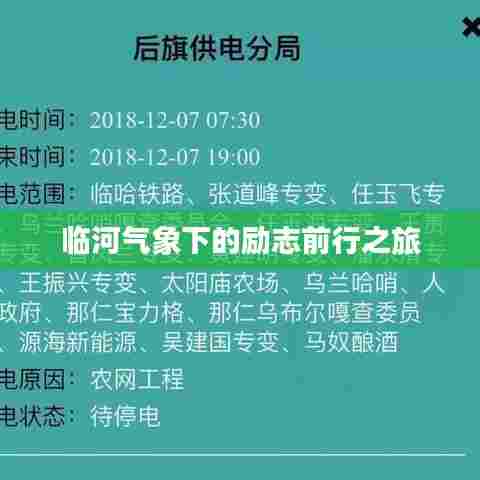 临河气象下的励志前行之旅