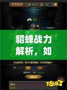 貂蝉战力解析，如何持续发挥超强战斗力，战斗不息的秘密！