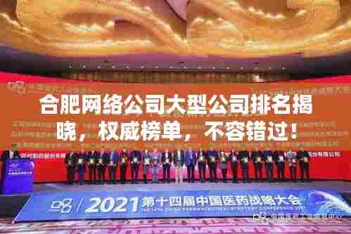 合肥网络公司大型公司排名揭晓，权威榜单，不容错过！