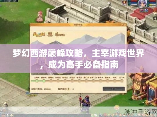 梦幻西游巅峰攻略，主宰游戏世界，成为高手必备指南