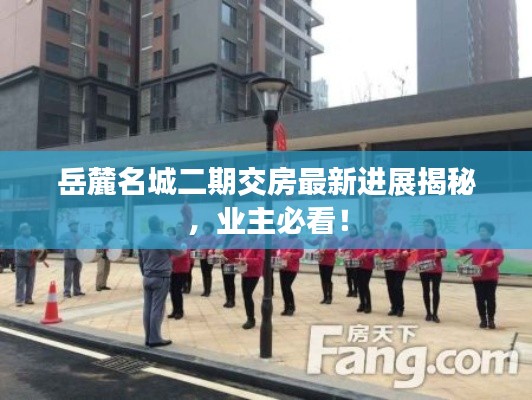 岳麓名城二期交房最新进展揭秘，业主必看！