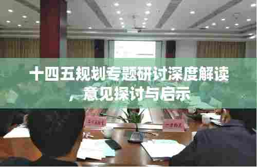 十四五规划专题研讨深度解读，意见探讨与启示