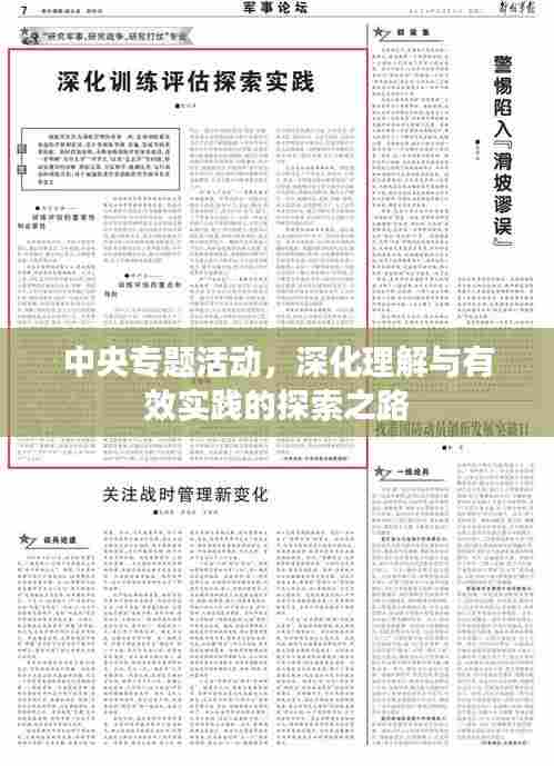 中央专题活动，深化理解与有效实践的探索之路