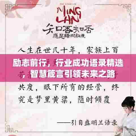 励志前行，行业成功语录精选，智慧箴言引领未来之路