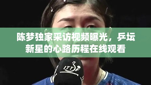 陈梦独家采访视频曝光,乒坛新星的心路历程在线观看
